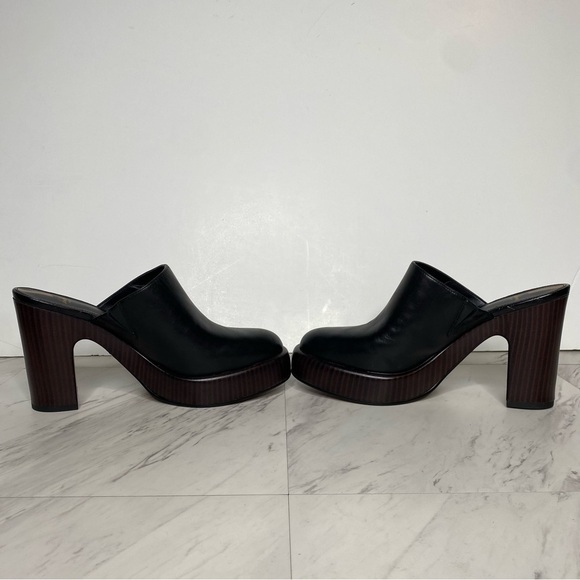 Sam Edelman Shiloh Black Leather Heeled Mule 9 1/2 M - Picture 5 of 14